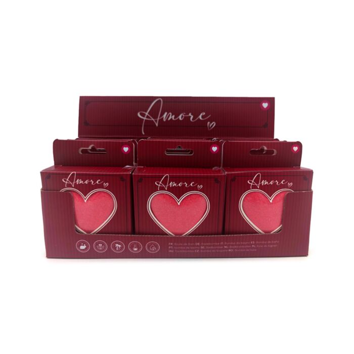 Bombas de banho em caixa de presente Amore Heart Coração