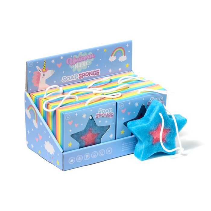 Esponja de sabão com forma - Unicórnio Mágico estrela