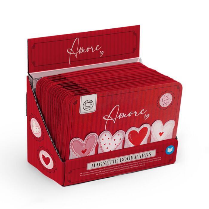 Set de marcadores magnéticos para livros - Amore Heart Coração