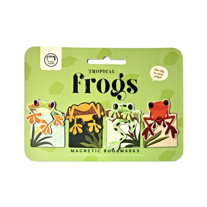 Set de marcadores magnéticos para livros - Rãs Tropicais 