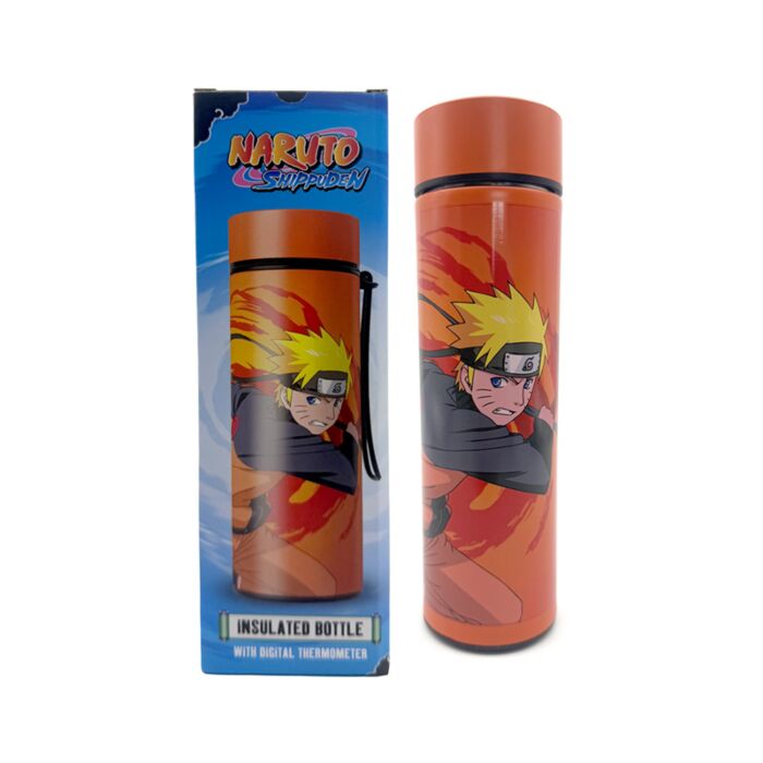 Garrafa com termómetro digital Naruto 