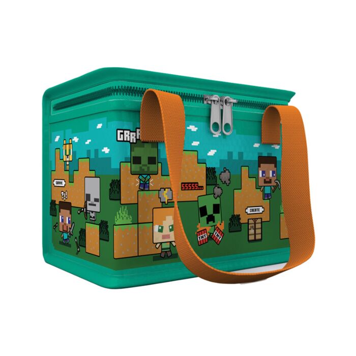Lancheira RPET Minecraft Steve & Alex
