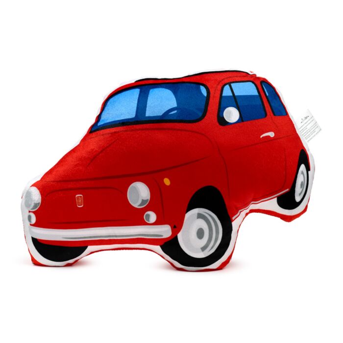 Almofada em pelúcia vermelha Fiat 500