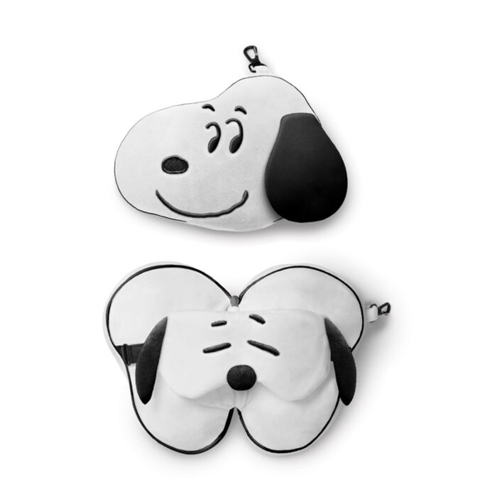 Almofada de Viagem e máscara para dormir Relaxeazzz Peanuts Snoopy