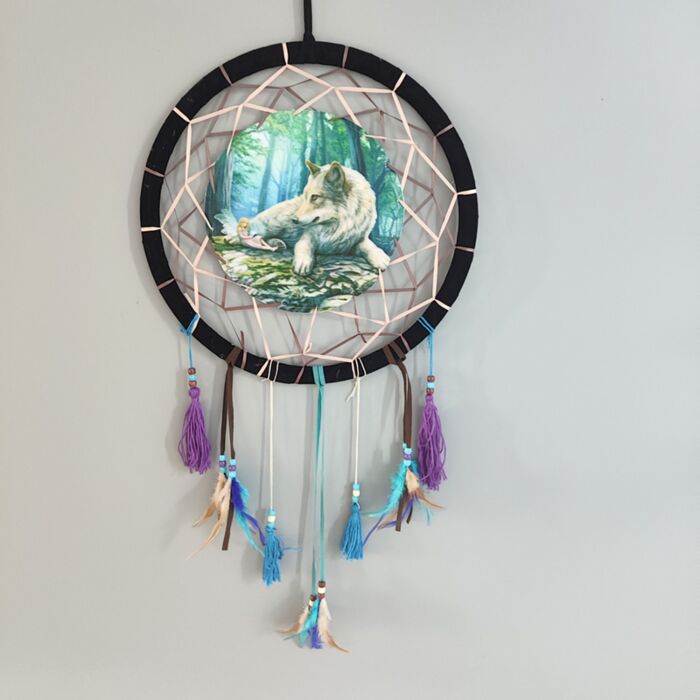 Caça-Sonhos Lisa Parker Contos de fadas lobo e fada 33cm