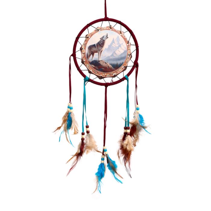 Caça-sonhos Lobo da montanha 16cm