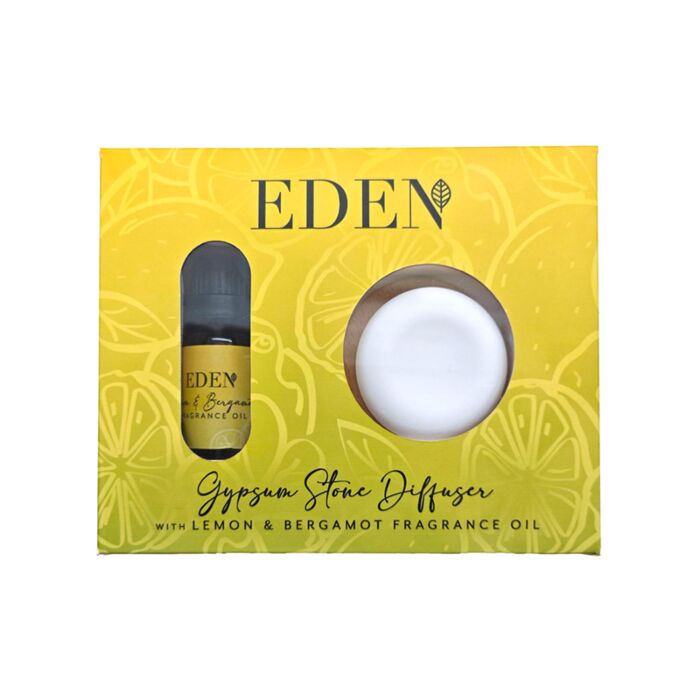 Set Eden - Limão e Bergamota Pedra de Gesso Difusor e Óleo de Fragrância