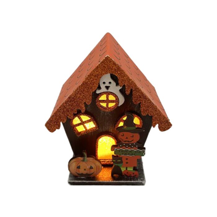 Decoração LED de Halloween Casa abóbora assustadora doces e travessuras