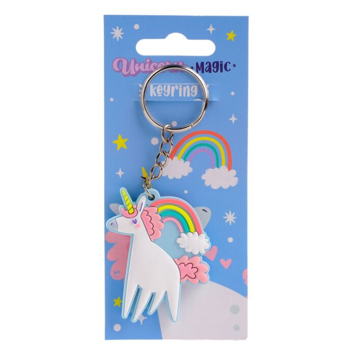 Porta-chaves PVC Unicórnio Mágico Rosa