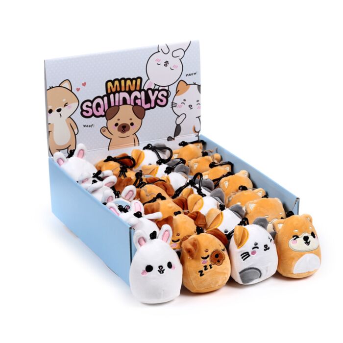 Porta-chaves de pelúcia Squidglys Adoramals Animais de estimação 