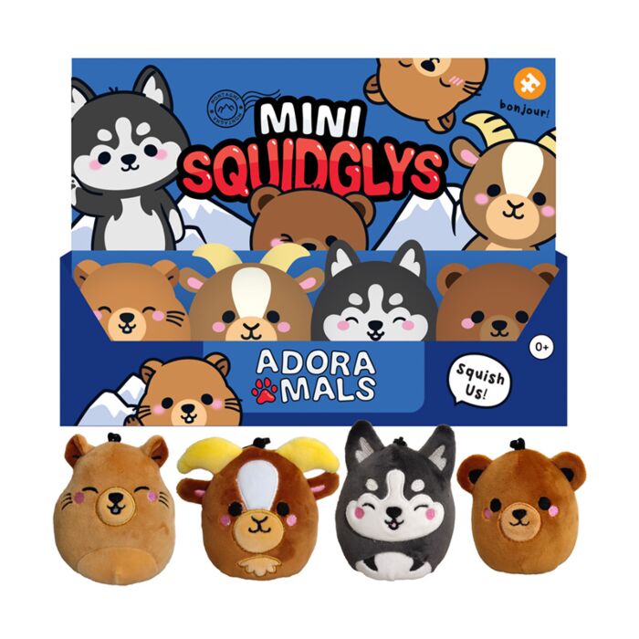 Mini Porta-chaves de pelúcia Squidglys Adoramals Montanha