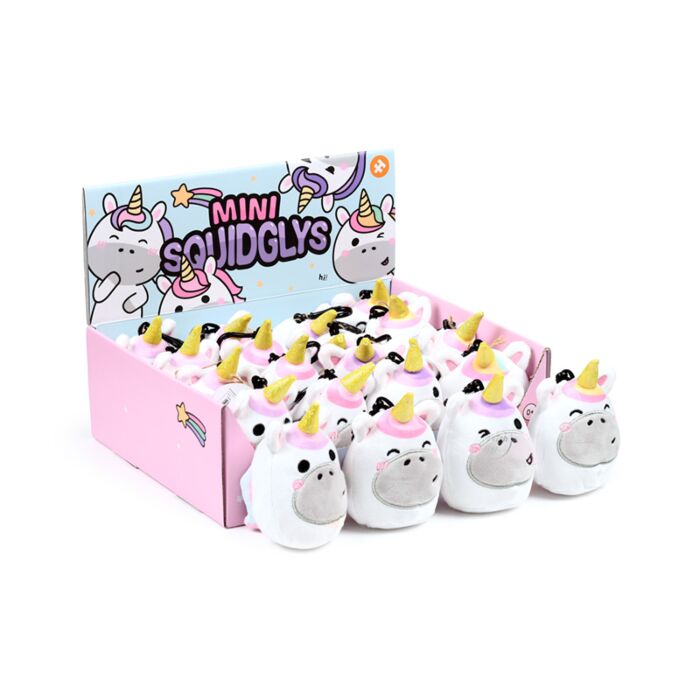 Mini Porta-chaves de pelúcia Squidglys Astra o unicórnio Adoracorns 