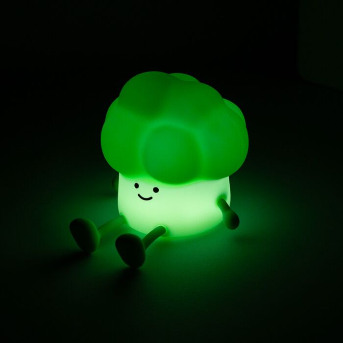 Foodiemals Lâmpada de noite e suporte para telemóvel LED- Brócolos