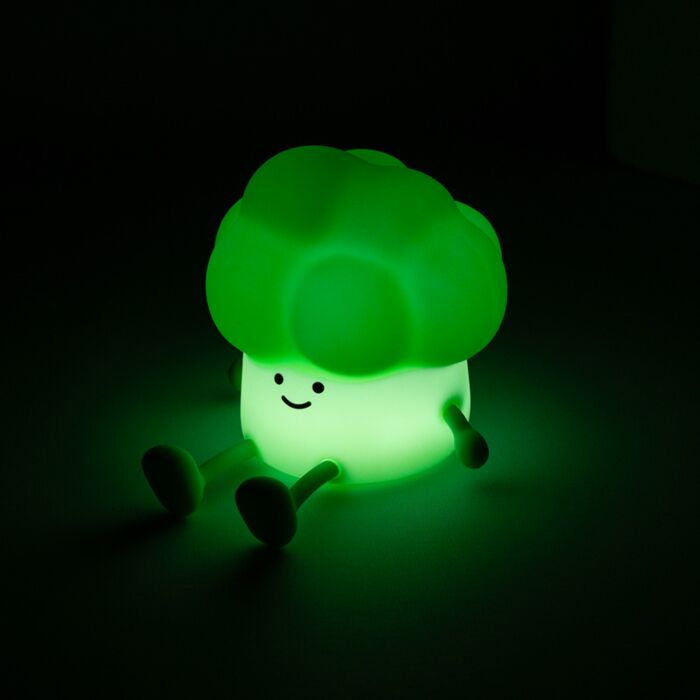Foodiemals Lâmpada de noite e suporte para telemóvel LED- Brócolos