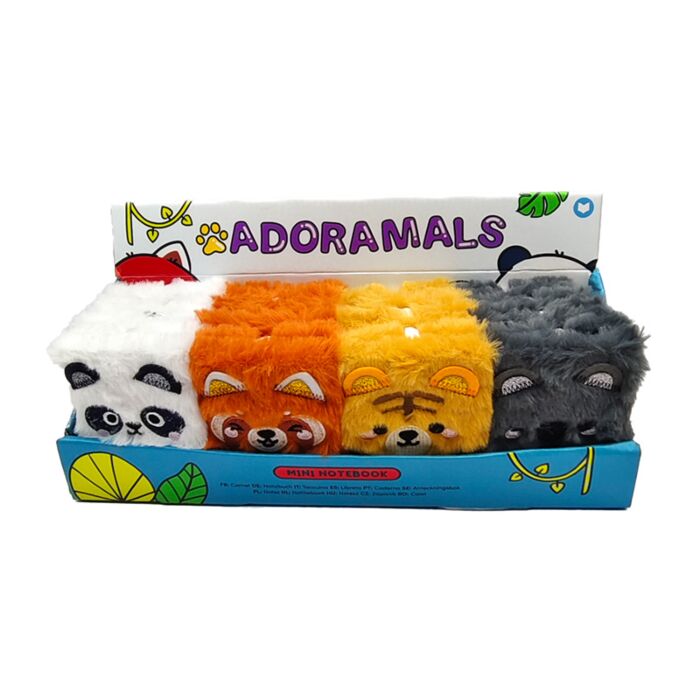 Mini Bloco de Notas em Pelúcia Adoramals Selvagem