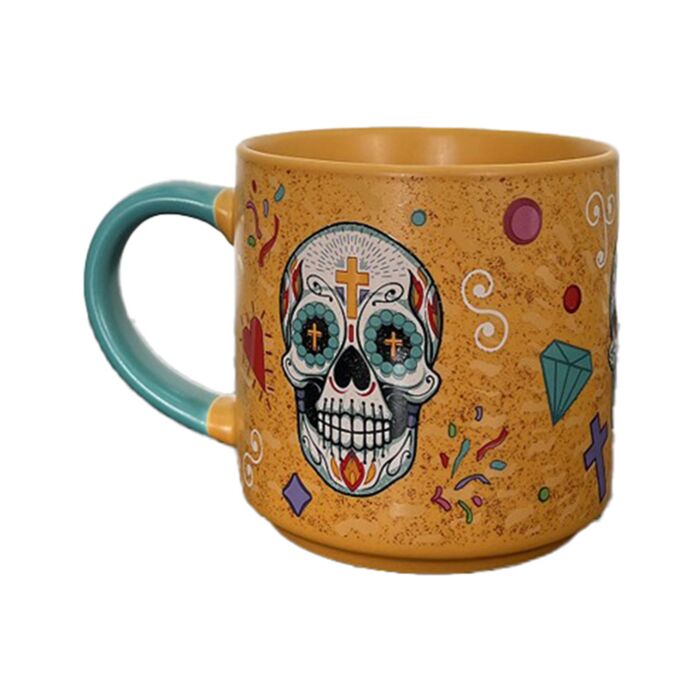 Caneca grande de porcelana - Dia dos mortos