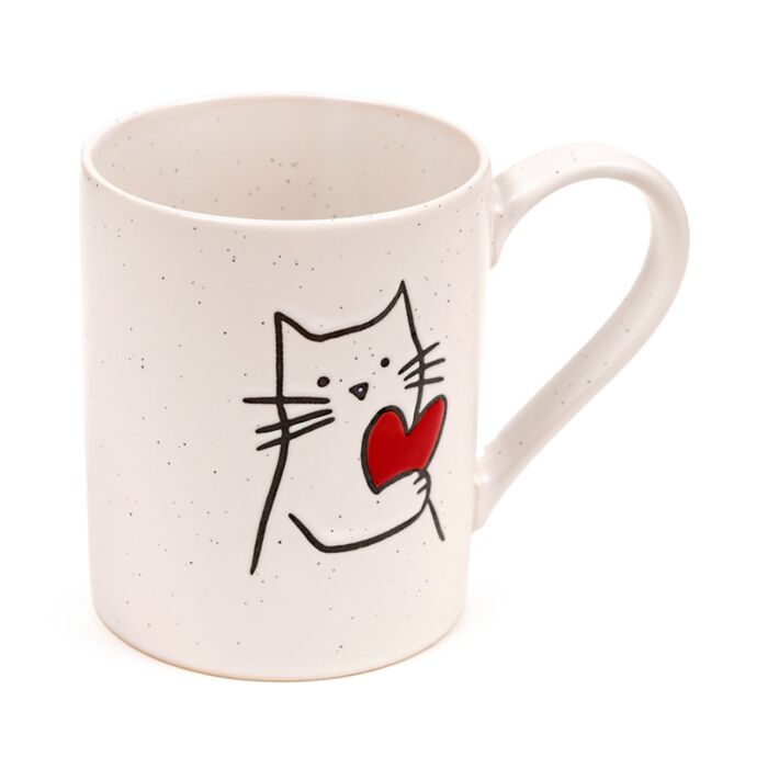 Caneca de grés Amor de gatinho