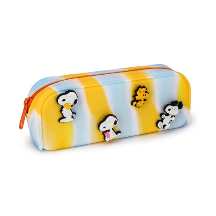 Estojo de silicone Peanuts Snoopy & Woodstock com Charms 