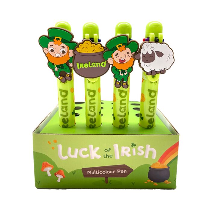 Caneta Multicolor com detalhe em PVC - Anão da Sorte Irlandês (6 Colours)
