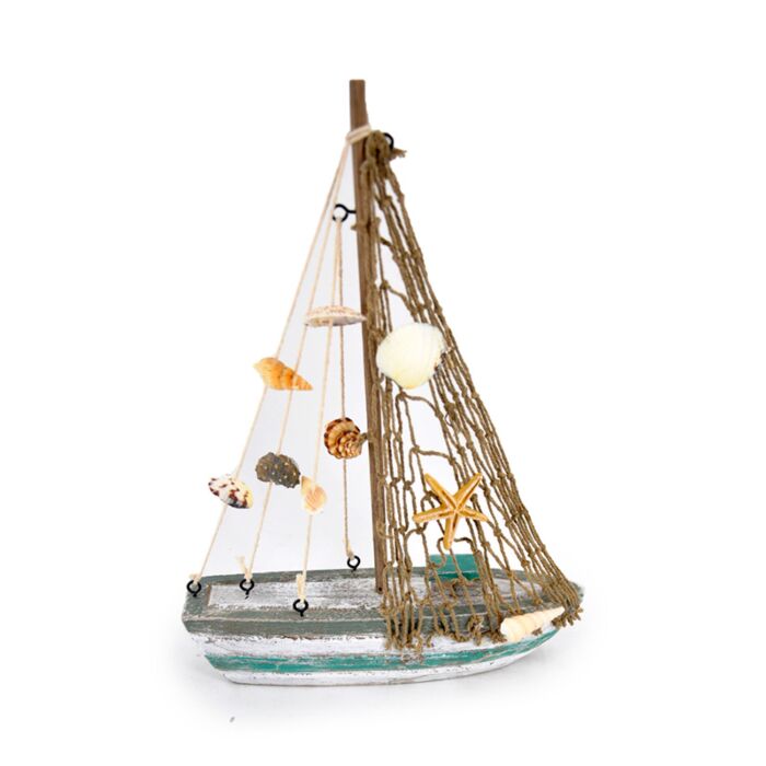 Souvenir do mar - Barco à vela Conchas do mar
