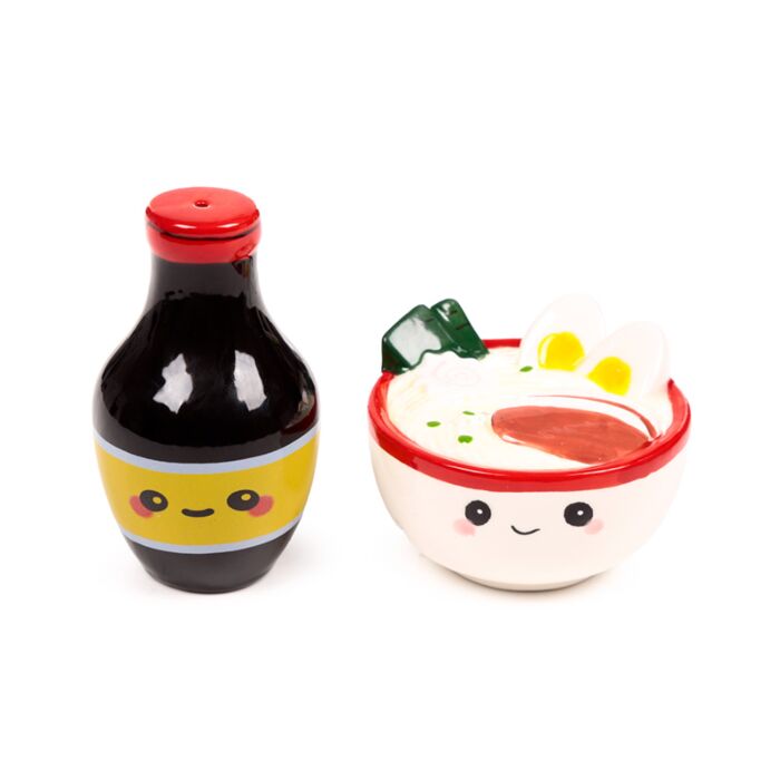 Set de Sal e Pimenta em cerâmica Foodiemals  Nori o Ramen 