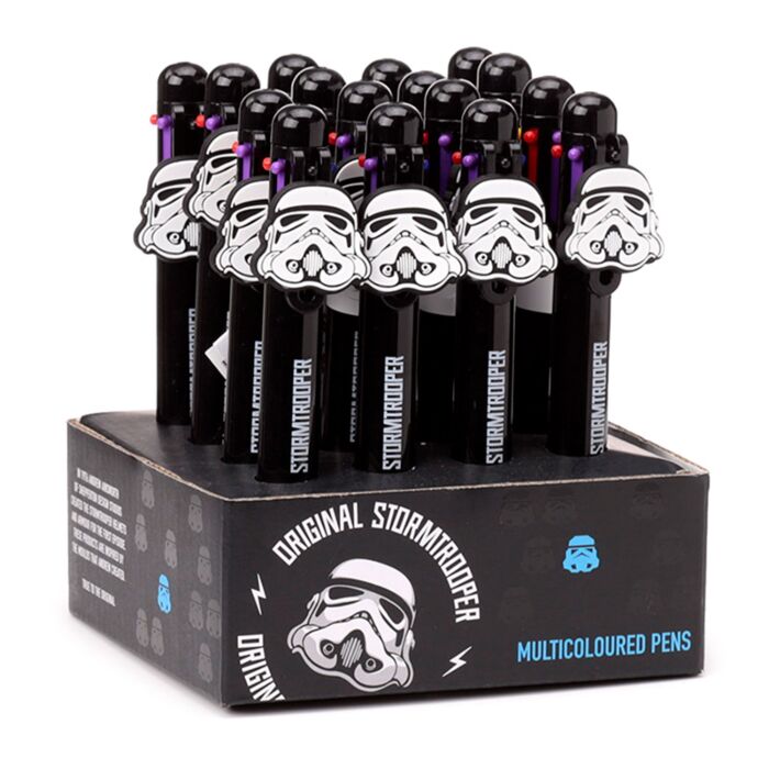 Caneta Multicolor com detalhe em PVC (6 cores) O Stormtrooper