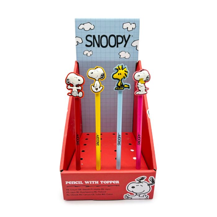 Lápis com topo em PVC  Peanuts Snoopy & Woodstock 