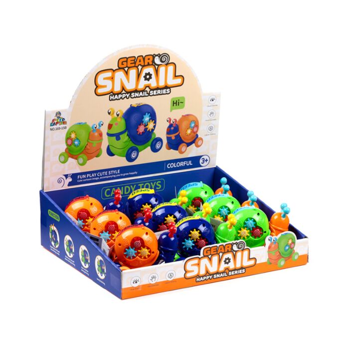 Brinquedo de ação pressionar e avançar Caracol feliz