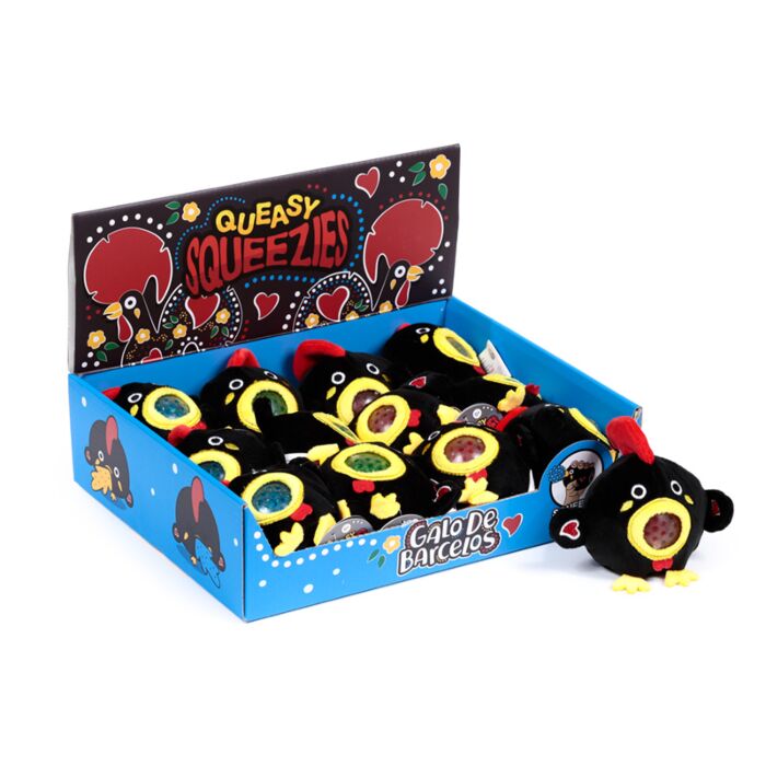 Brinquedo de pelúcia espremível Queasy Squeezies Galo De Barcelos 