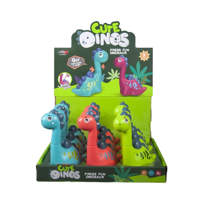 Brinquedo de ação pressionar e avançar Dinossauro giro