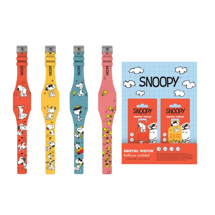 Relogio Digital em Silicone - Peanuts Snoopy & Woodstock