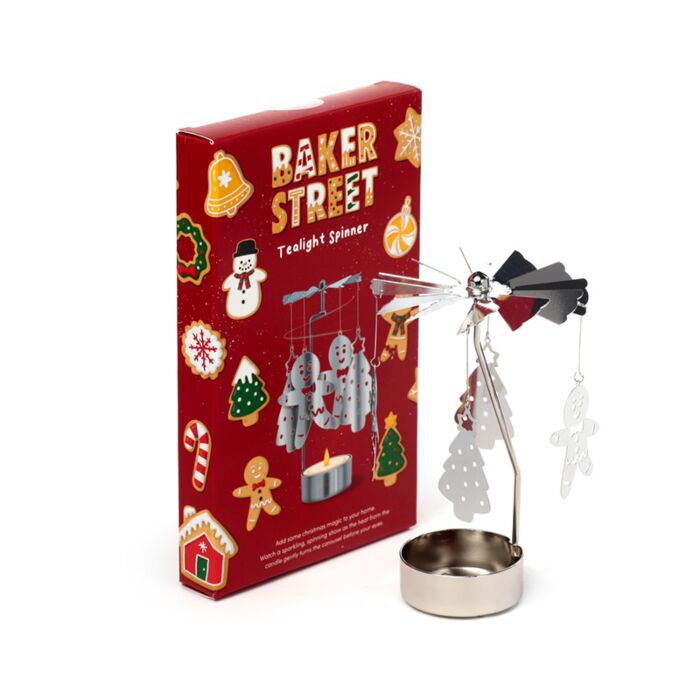 Suporte Para Velas Com Carrossel - Bolachas e árvore de Natal Baker Street