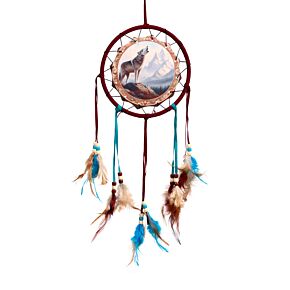 Caça-sonhos Lobo da montanha 16cm