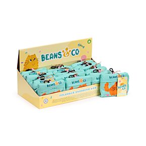 Saco de compras reutilizável dobrável Beans & Co Gatos