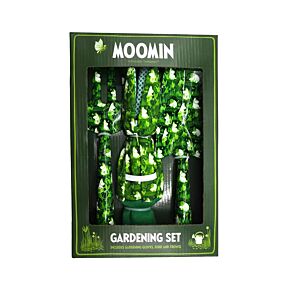 Mumin Conjunto de 3 peças com espátula, garfo e luvas para jardinagem