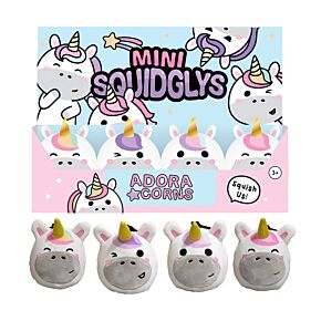 Mini Porta-chaves de pelúcia Squidglys Astra o unicórnio Adoracorns 