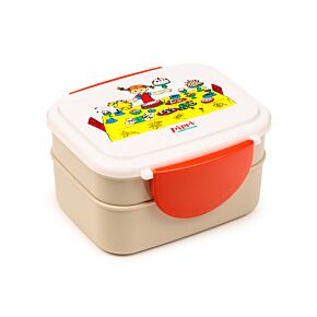Lancheira Bento com fecho clip e talheres Pipi das Meias Altas