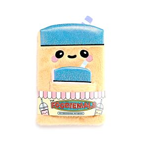 Bloco de notas A5 em pelúcia com bolsa e mini bloco de notas  Foodiemals chá de bolhas