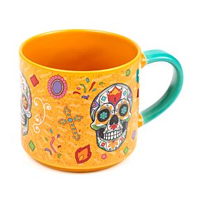 Caneca grande de porcelana - Dia dos mortos