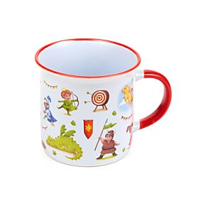 Caneca Porcelana de bordo fino Cavaleiros e Dragões