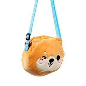 Bolsa de tiracolo em pelúcia Adoramals Shuggs o Shiba Inu