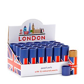 Bandeira Union Jack - Tubo com 12 lápis de cor