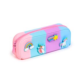 Estojo de silicone para lápis com Charms - Unicórnio Mágico
