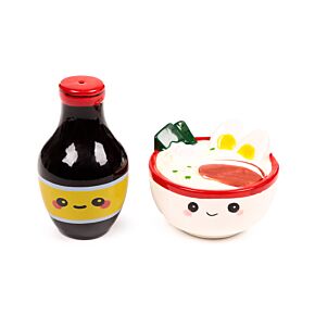 Set de Sal e Pimenta em cerâmica Foodiemals  Nori o Ramen 