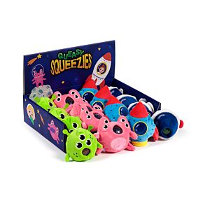 Brinquedo de pelúcia espremível Queasy Squeezies Cadete do espaço
