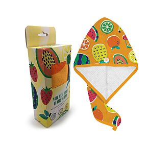 Toalha de microfibra para o cabelo Frutas do verão