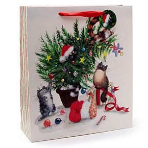 Saco para Prendas Kim Haskins Gatos de Natal - Extra grande
