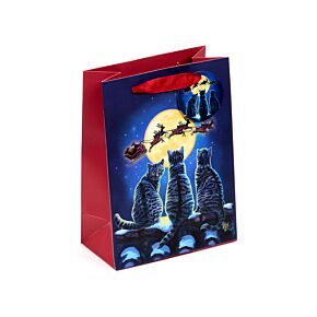 Saco médio para presentes Lisa Parker gatos de Natal
