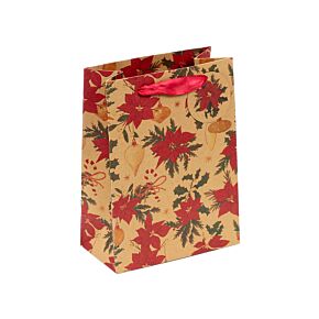 Saco médio para presentes Natal Botánico