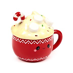 Caneca de cerâmica com tampa Foodiemals Chocolate quente